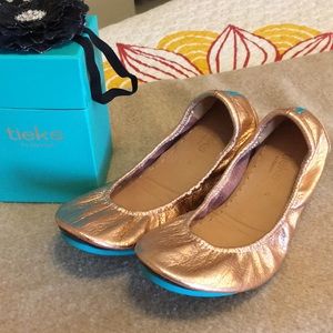 Tieks Rose Gold Glam size 9 - like new